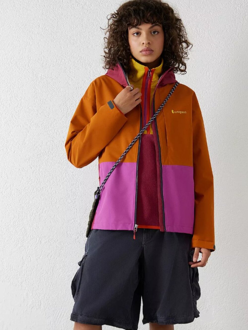 Cotopaxi Orange Colorblock Cielo Rain Jacket Sz L Large